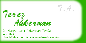 terez akkerman business card