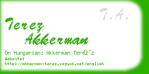 terez akkerman business card